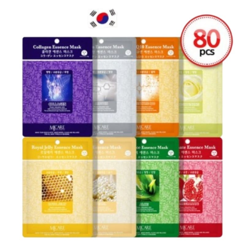 楽天ランキング 1位 フェイスパック シートマスク 韓国 ミジン MJケア 80枚 韓国コスメ 大容量 プレゼント 個包装 毛穴