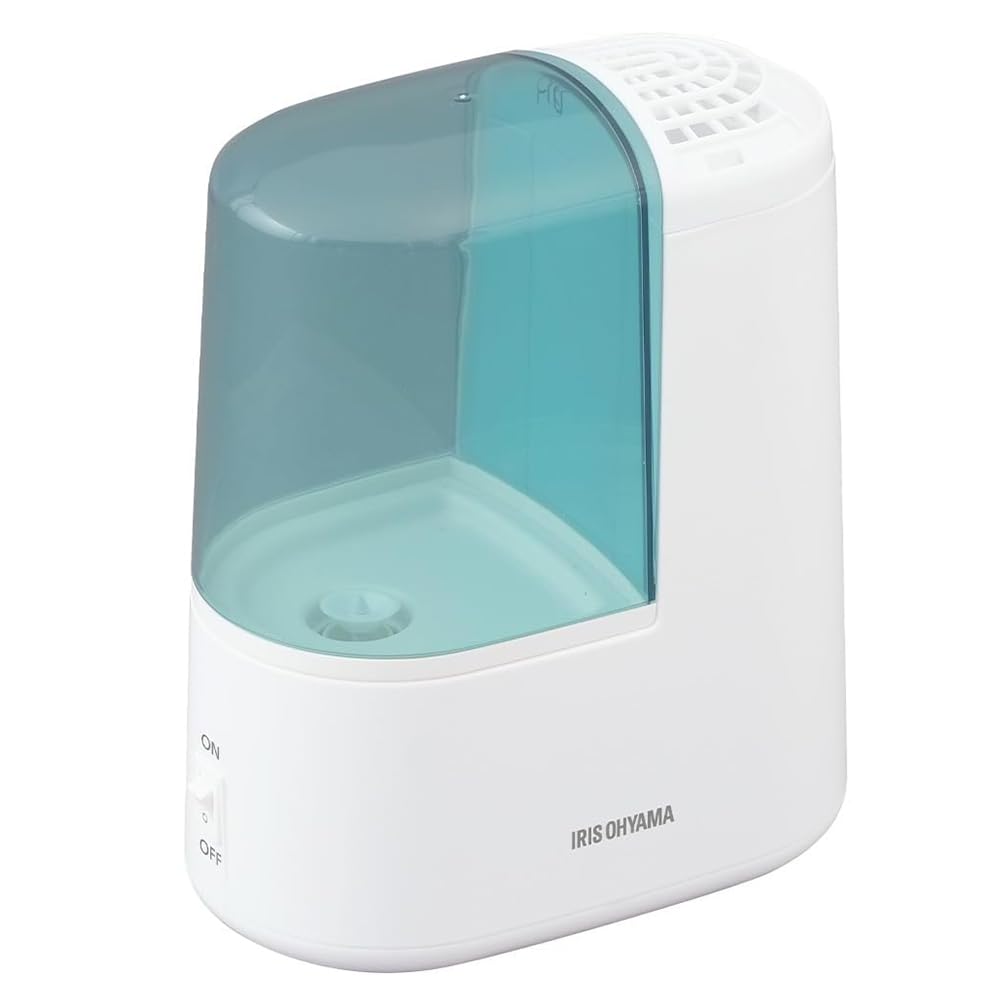 アイリスオーヤマ 加湿器 スチーム式(加熱式) 加湿量 120ml タンク容量 1.3L ~3畳 11時間連続加湿 アロマ対応 小型 卓上 デスク用 SHM-120R1-G グリーン