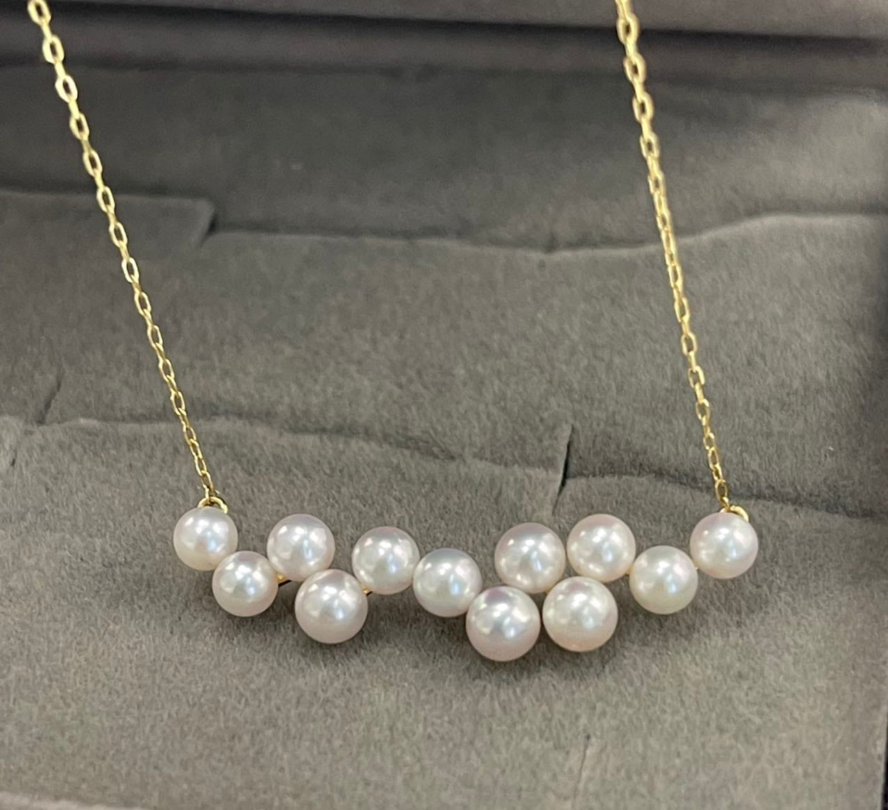 新品　K18YG　 アコヤ　パール ネックレス　3.5-4ミリ　 　babyパール 　可愛らしい　　あこやパール【N4552306130060】