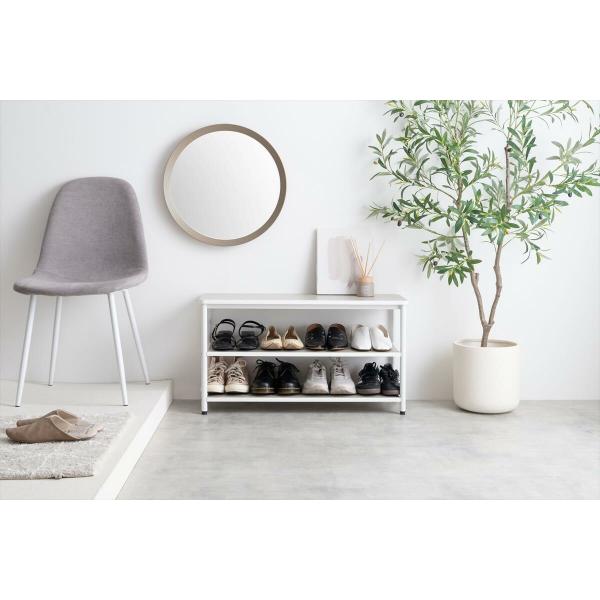 棚 シューズラック 靴 玄関収納 エントランスベンチ 北欧モダン スツール おしゃれ テレビ台 サイドテーブル 木目 スリム 省スペース 80cm