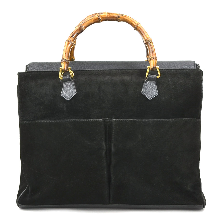 グッチ GUCCI ハンドバッグ バンブー スエード ブラック レディース e59214aハンドバッグ