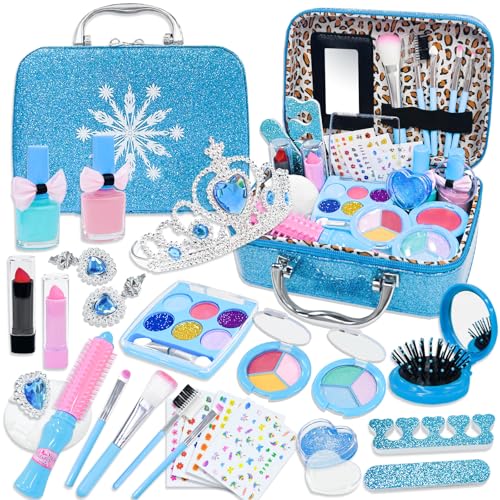 メイクおもちゃ 色が付ける 32PCS お化粧セット 女の子 ドレッサーおもちゃ プリンセス なりきり おままごと ごっこ遊び メイクアップ おもちゃ ハンドバッグ付き クリスマス お誕生日 プレゼン