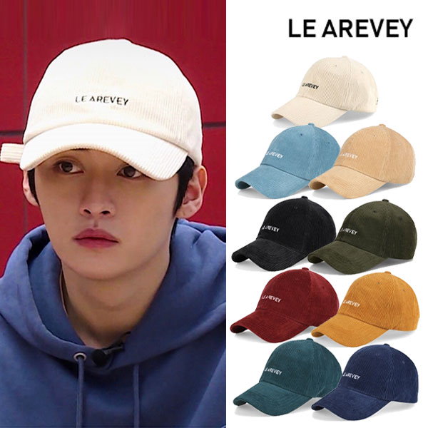 LE AREVEY 新商品！KPOPアーティスト愛用のコーデュロイキャップ,MLB帽子,ロゴキャップ