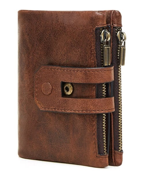 財布 ウォレット お財布 コインケース 小銭入れ カードケース IC 二つ折り財布 ふたつ折り財布 折りたたみ財布 革 レザー 牛革 多機能 大容量 多収納 ダブルジッパー 人気 お洒落 おしゃれ b