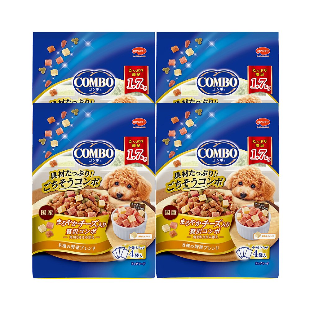 ドッグフード　コンボ　ドッグ　まろやかチーズ入り　１．７ｋｇ（４２５ｇX４袋）X４個　ＣＲＣ45―05―35―35―00
