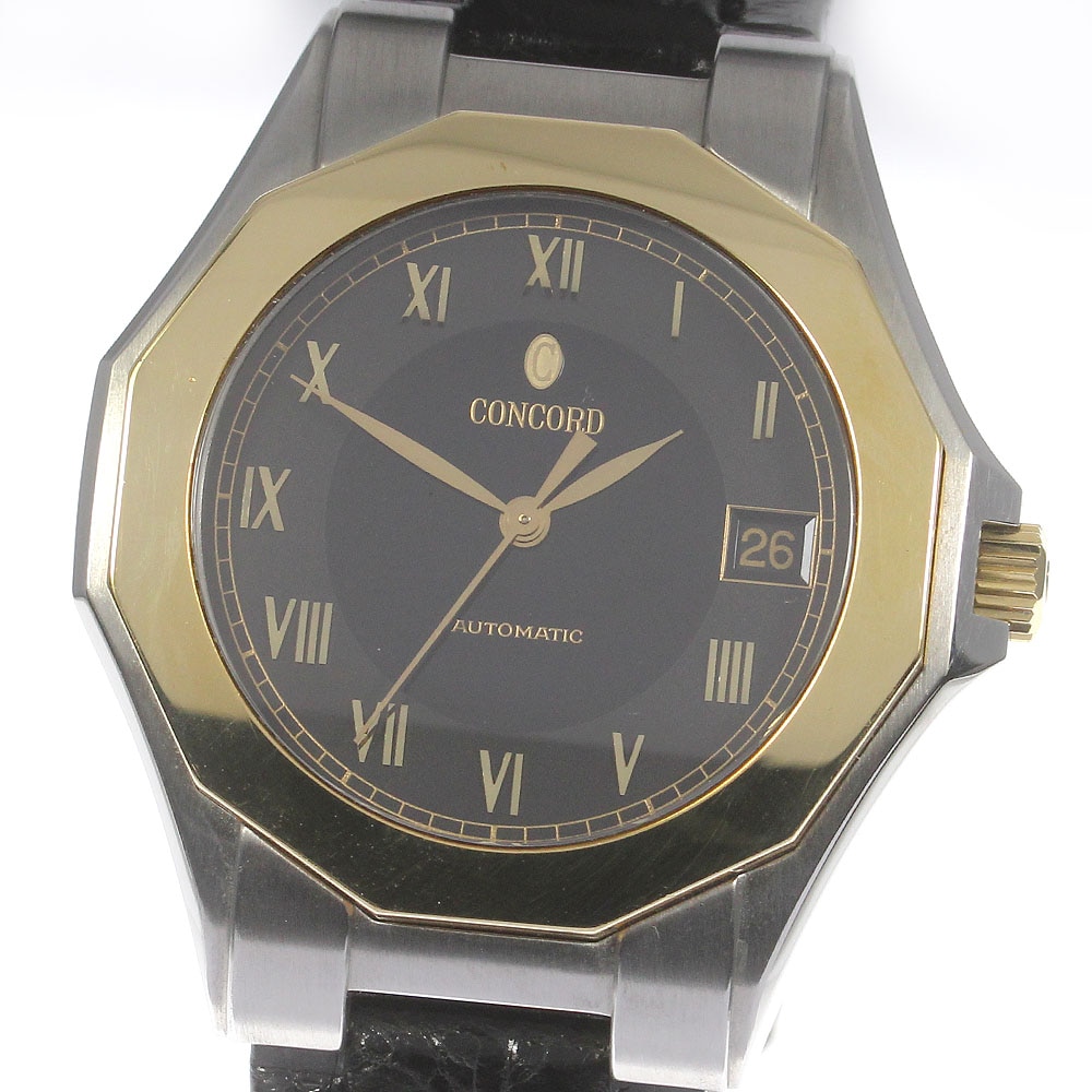 コンコルド Concord 15.A9.112 マリーナ デイト YGベゼル 自動巻き メンズ 保証書付き_715342【中古】 106,700円
