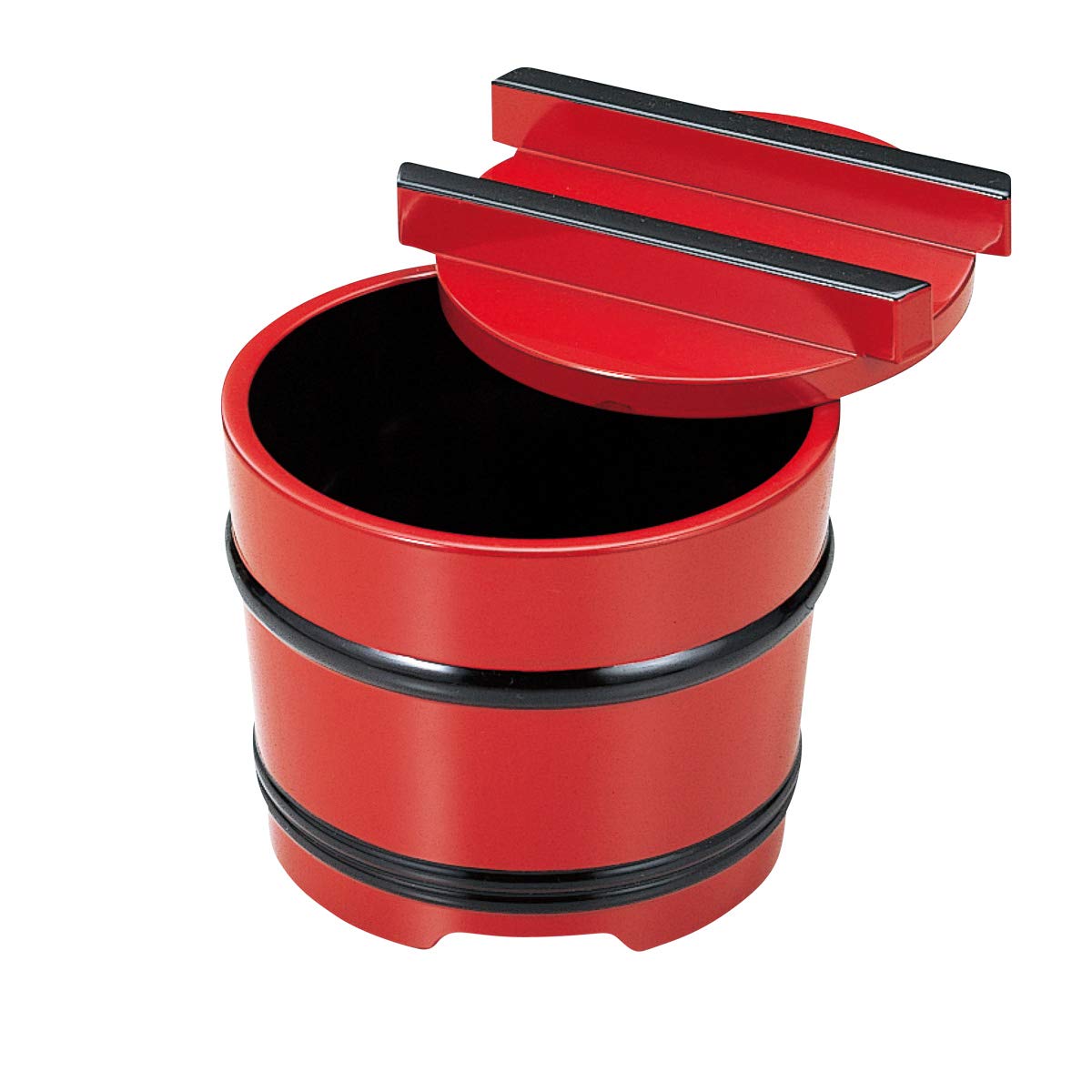 福井クラフト(Fukui Craft) うどん用具 赤 Φ16.5x16cm うどん DX釜あげ 小 朱に黒ひも 5-719-6