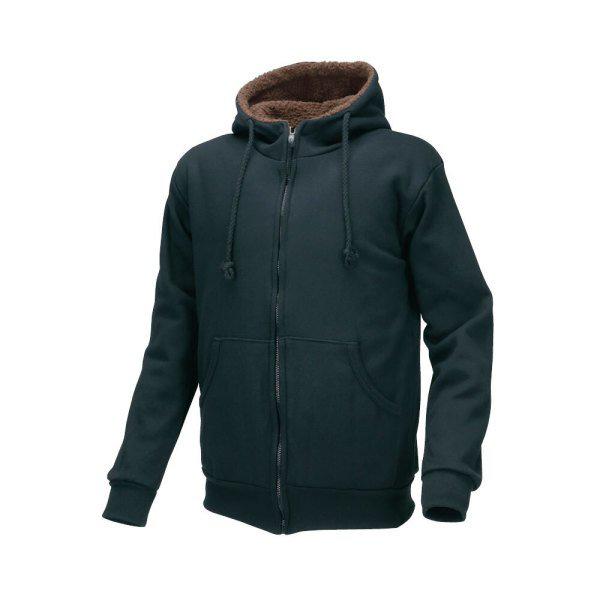 オーバーフィット 男女共用 ボア タートルネック フード付き ジップアップ Tシャツ ジャケット ジャンパー カチオン グレー FZ324-3