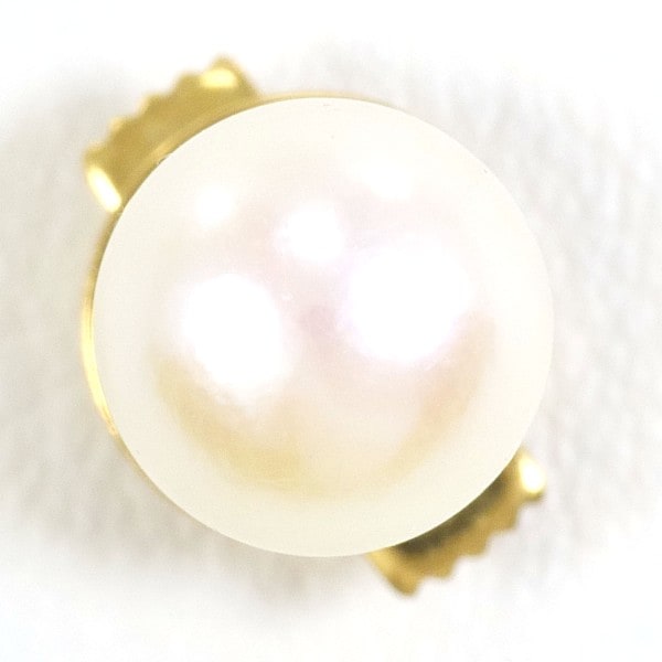 K18 18金 YG イエローゴールド 合金 ピンブローチ パール(真珠) ジュエリー 中古