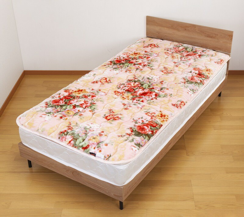 テイジン あったか敷き毛布 花柄 ダブル テイジンV-Lap(R)使用 TEIJIN 暖かさアップ あったか毛布
