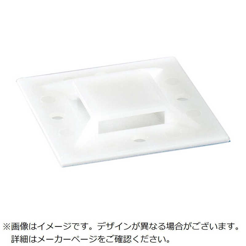 ABB TY-Rap 結束バンド用マウントベース(ねじ固定/粘着テープ付き) 4方向マウンティングベース標準(ナチュラル色)(大袋)タイ幅最大19.1mm500個入り TC368A