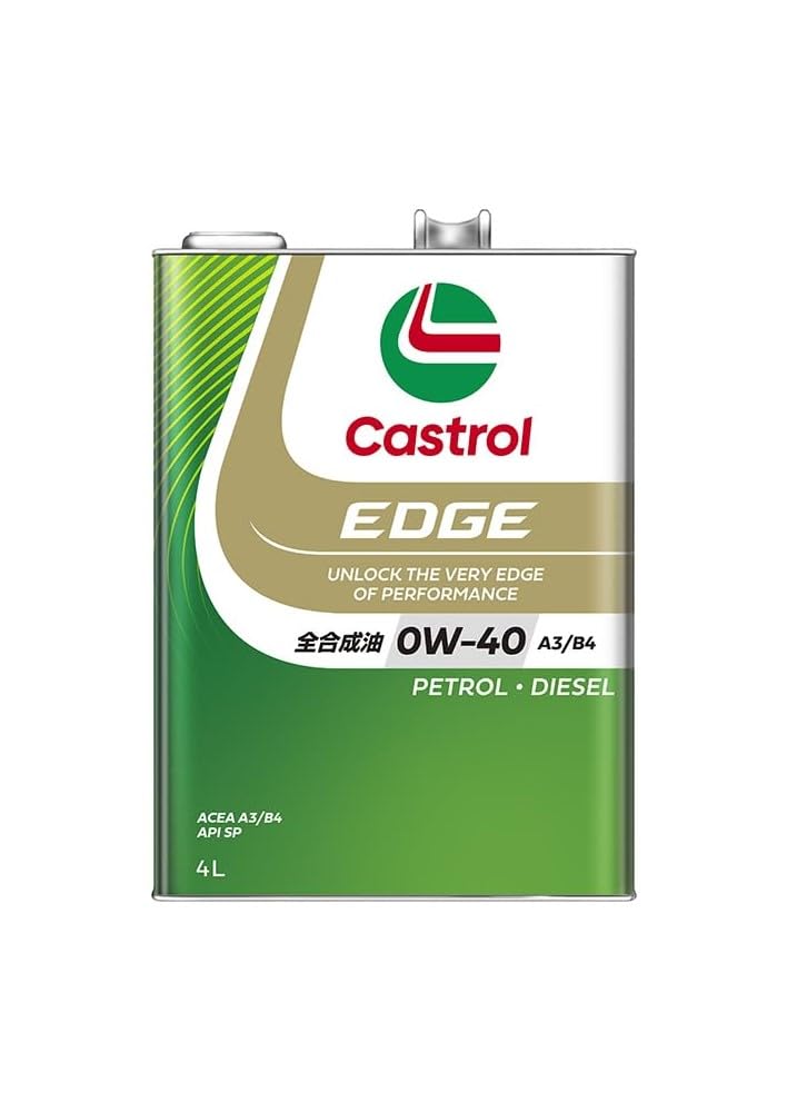Castrol(カストロール) エンジンオイル EDGE 0W-40 API SP 4L 4輪ガソ リン/ディー ゼル車両用 全合成油