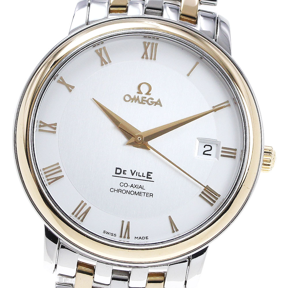 オメガ OMEGA 4374.31 デビル プレステージ コーアクシャル クロノメーター 自動巻き メンズ 良品 保証書付き_840248【ev15】【中古】