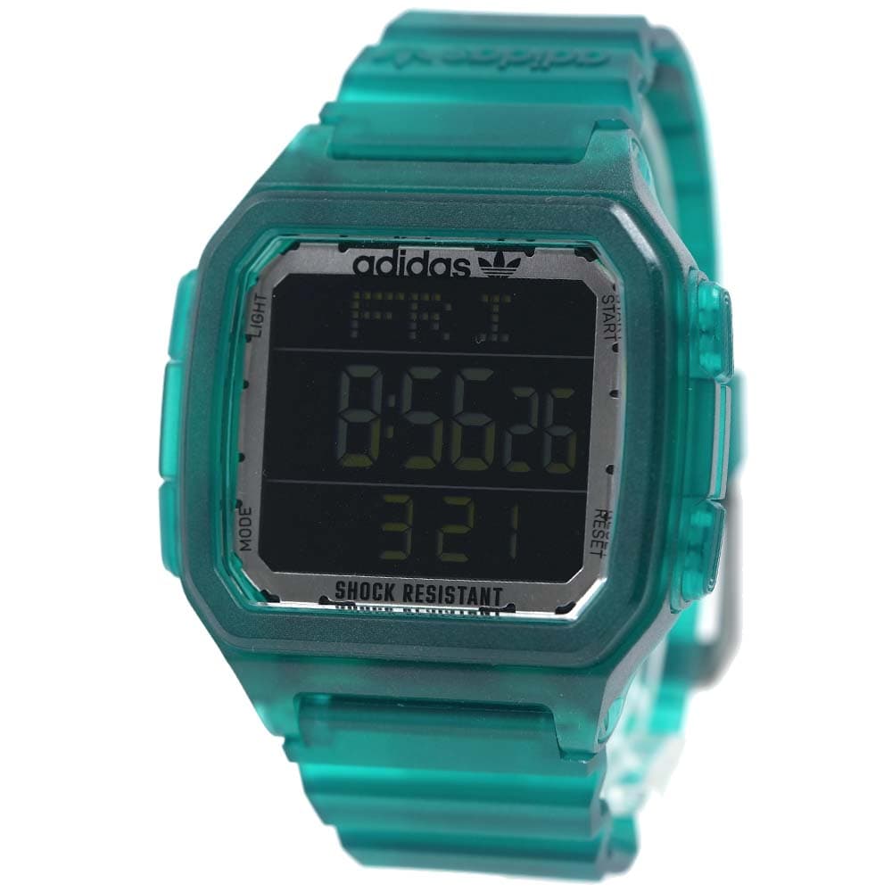 アディダス 腕時計 デジタル メンズ レディース ユニセックス カレンダー クリア 半透明 グリーン DIGITAL ONE GMT Unisex adidas AOST22048