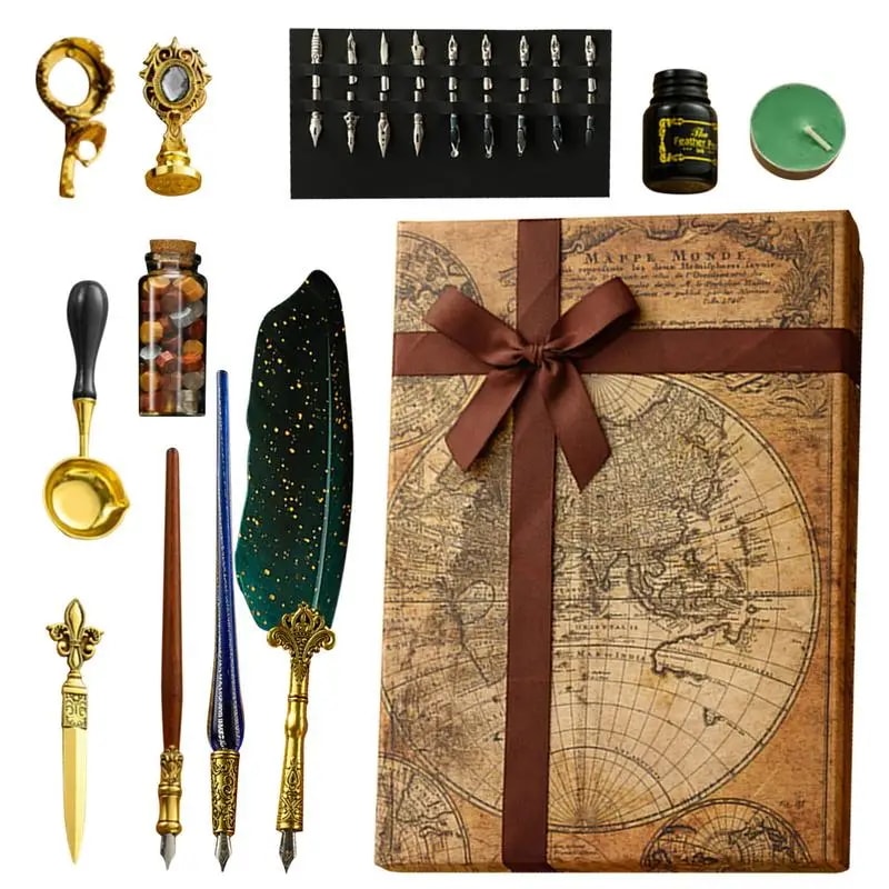 羽ペンとインクセット羽ペンセットアンティーク書道インク羽ペンインクセット内容羽つけペンインクペン