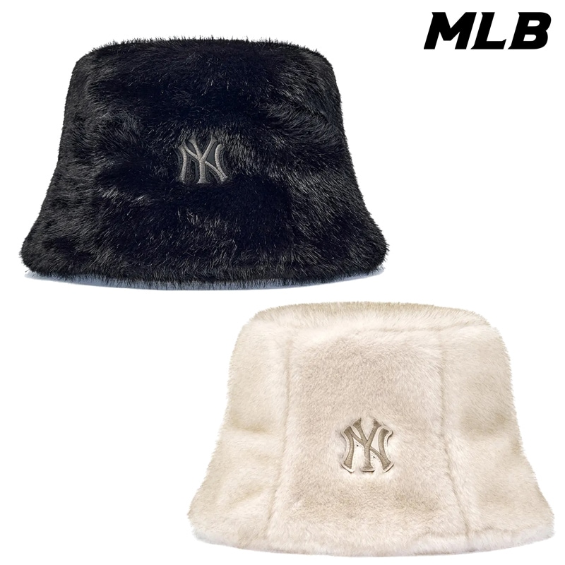 3AHTB0256 Vintage Fur Bucket Hat Drop Fit NY 25FW 新作 ヘアリーファー ドロップ 深め あったか 軽量 ワッペン コーデ提案 ソックス パンツ ソフト