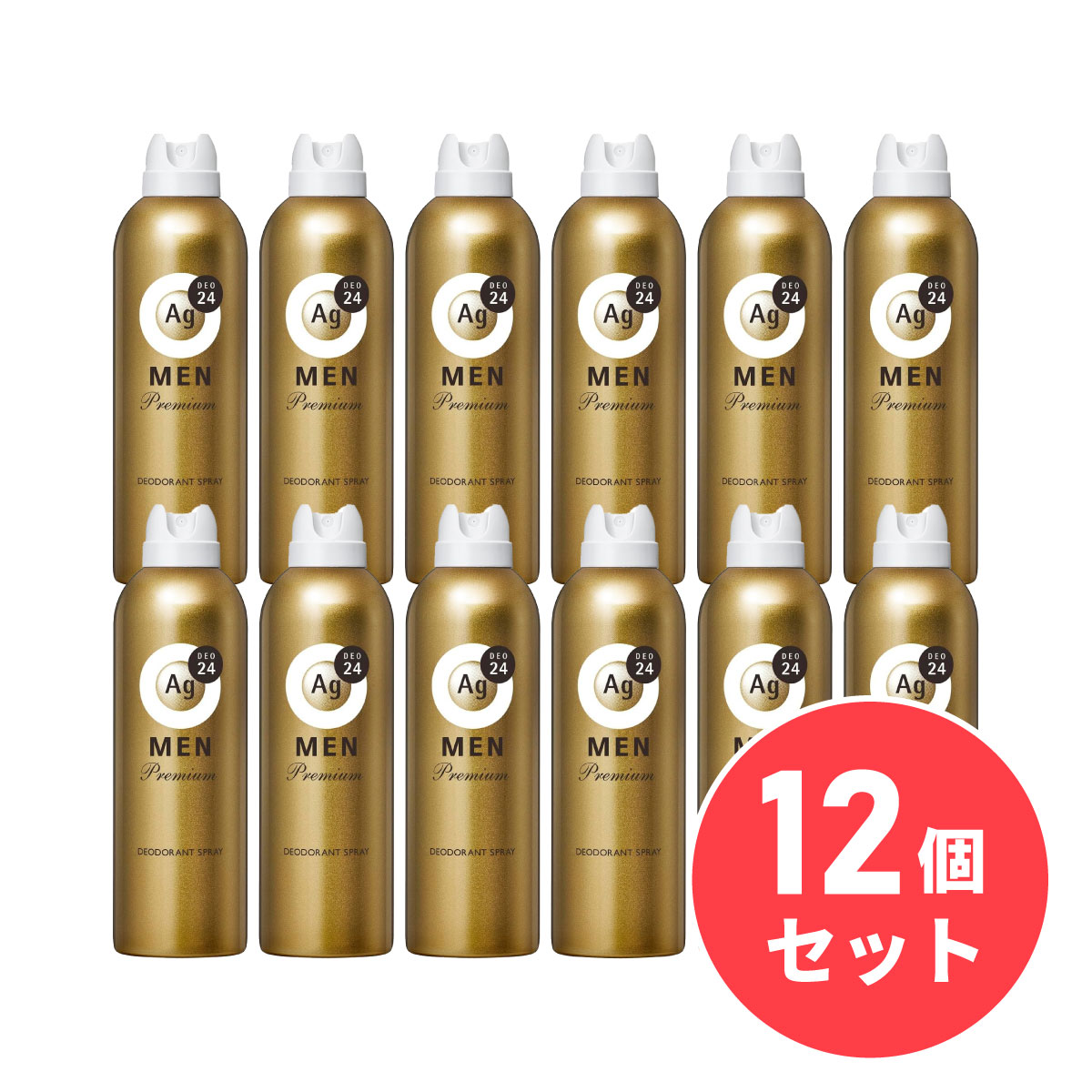 【まとめ買い】Ag エージーデオ24デオドラントスプレー プレミアム（無香性）LL 180g×12個セット 冷却スプレー 制汗スプレー 制汗剤 熱中症対策