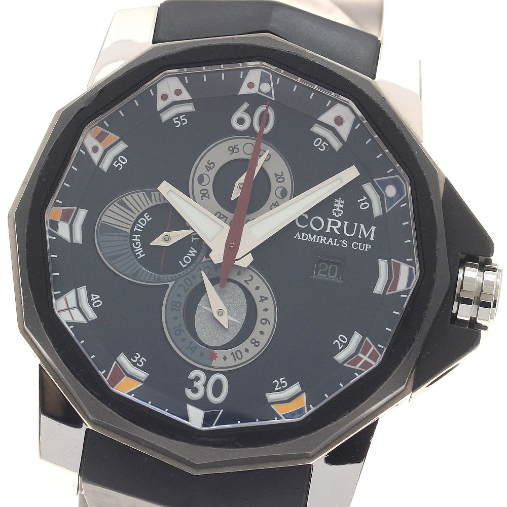 コルム CORUM 01.0005 アドミラスズカップ マレ48 ムーンフェイズ 自動巻き メンズ 保証書付き_951783【中古】