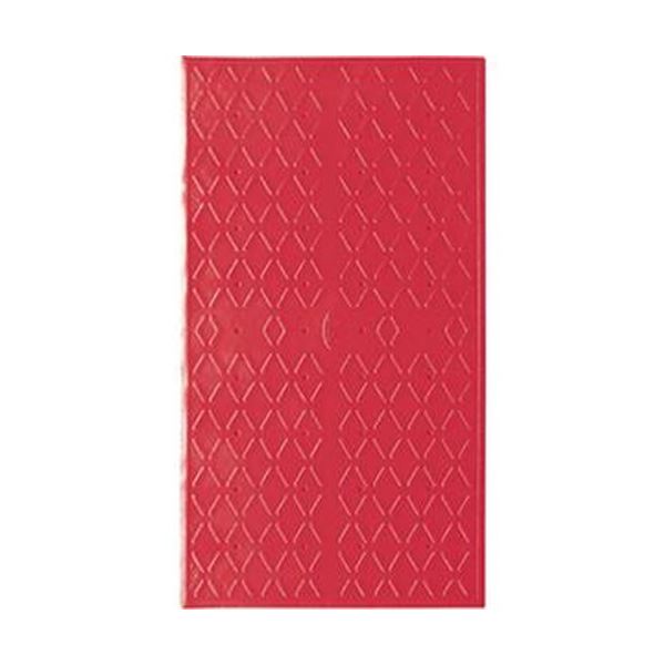 （まとめ）アロン化成 吸着すべり止めマット浴槽内用 M 3670cm レッド 535-458 1枚3セット