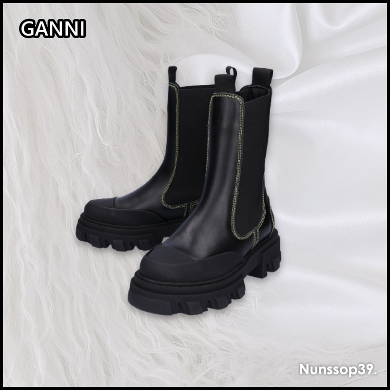 GANNI S1910 099 MID CHELSEA BOOTS