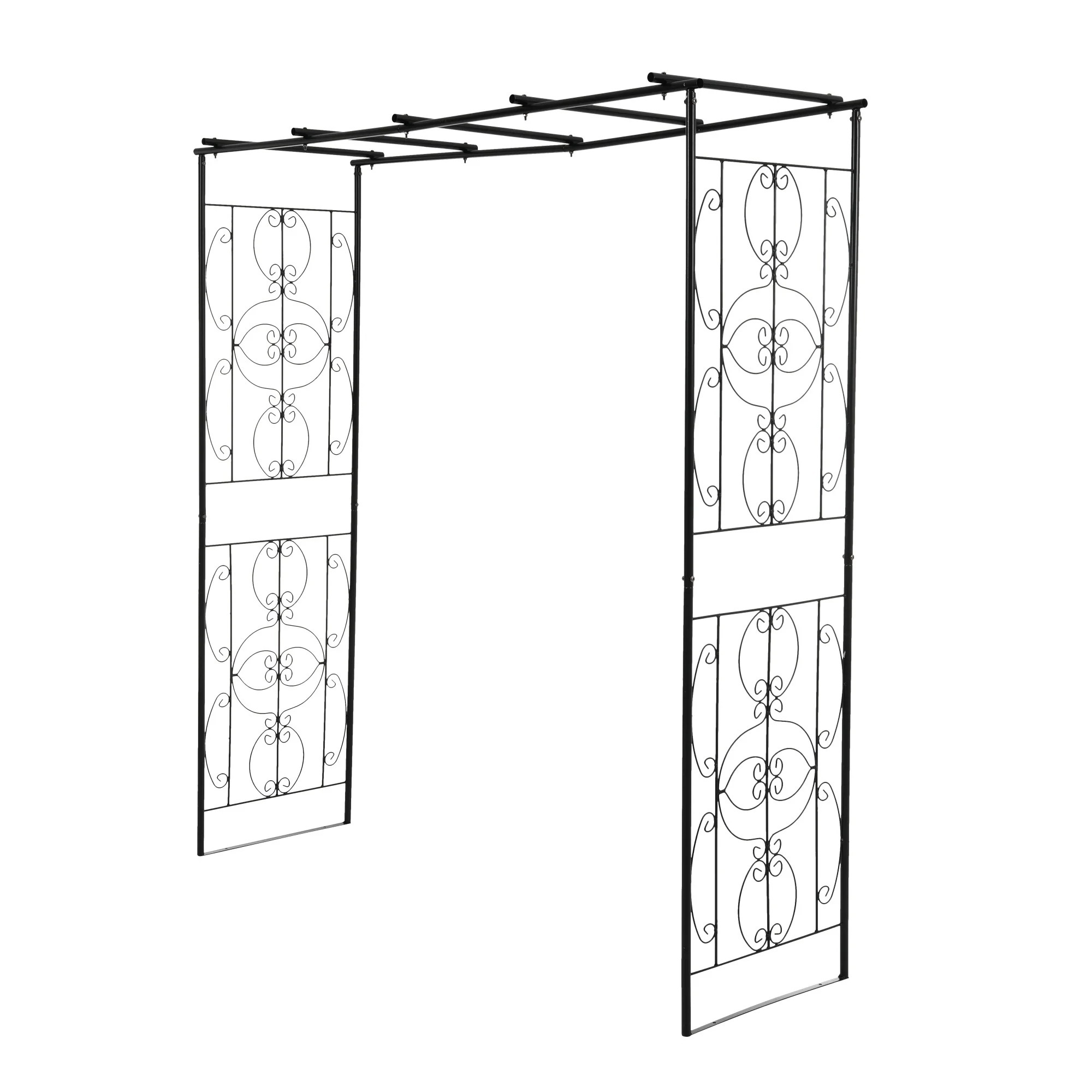 ガーデンアーチ ローズアーチ 園芸 ガーデニング用品 ガーデン ファニチャー スチール 鉄製 薔薇アーチ 外 園芸用品 アーチ ガーデニング 花立て 庭園 おしゃれGG4318 Black
