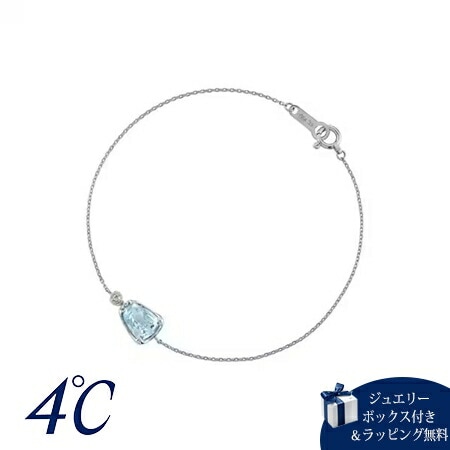 4cd519717【送料無料】【ラッピング無料】ヨンドシー 4℃ Summer Collection K10ホワイトゴールド ブレスレット Luminous cutシリーズ ブルー トパーズ ダイヤモ