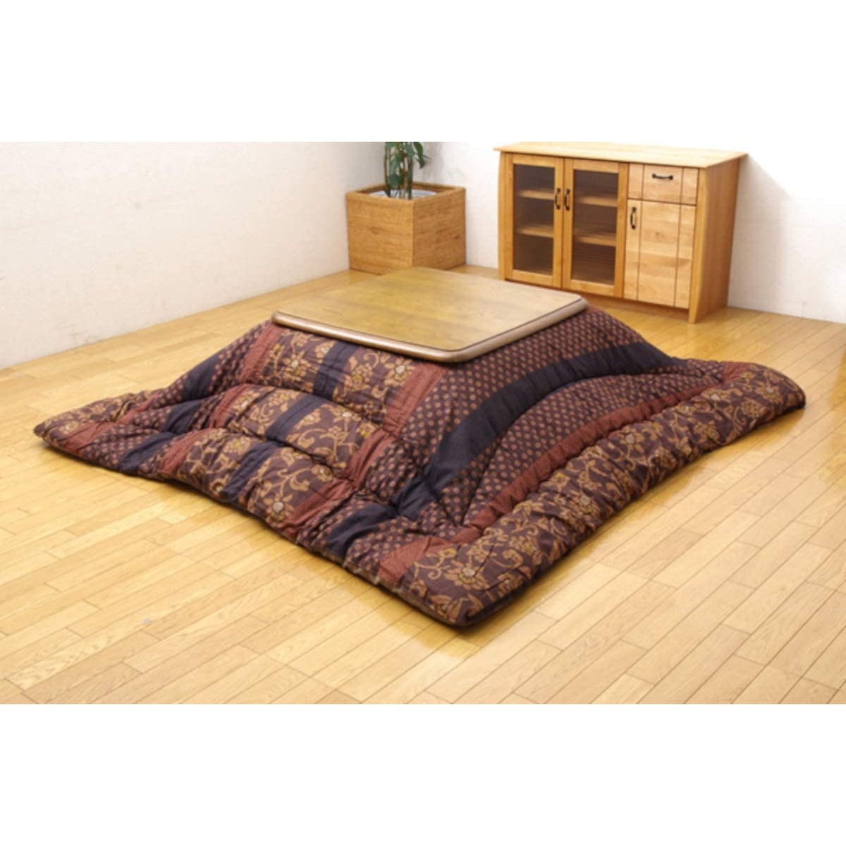 【i】こたつ布団 長方形 掛 万葉 ブラウン 約205×315cm 厚掛けタイプ #5934669【北海道・沖縄・離島不可】