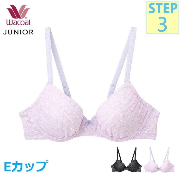 ワコール Wacoal ジュニアブラジャー (Eカップ) U字ワイヤーブラ 女の子 Ｕ字樹脂ワイヤー ステップ3 CFX317 【P】