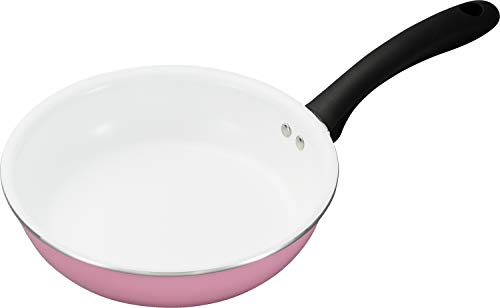 京セラ(Kyocera) フッ素 不使用 フライパン 21cm ガス火 専用 セラミック 加工 焦げ付きにくい 油使用 中火以下 セラブリッド ピンク CF-G21B-WPK