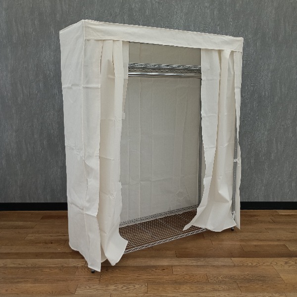 ンガーラック シルバー 洗えるカバー付き頑丈ハンガー コートハンガー