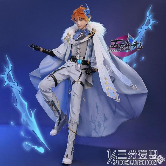 三分妄想　原神　コスプレ　タルタリヤ　冬極白星　衣装セット　ウィッグ　武器　追加可