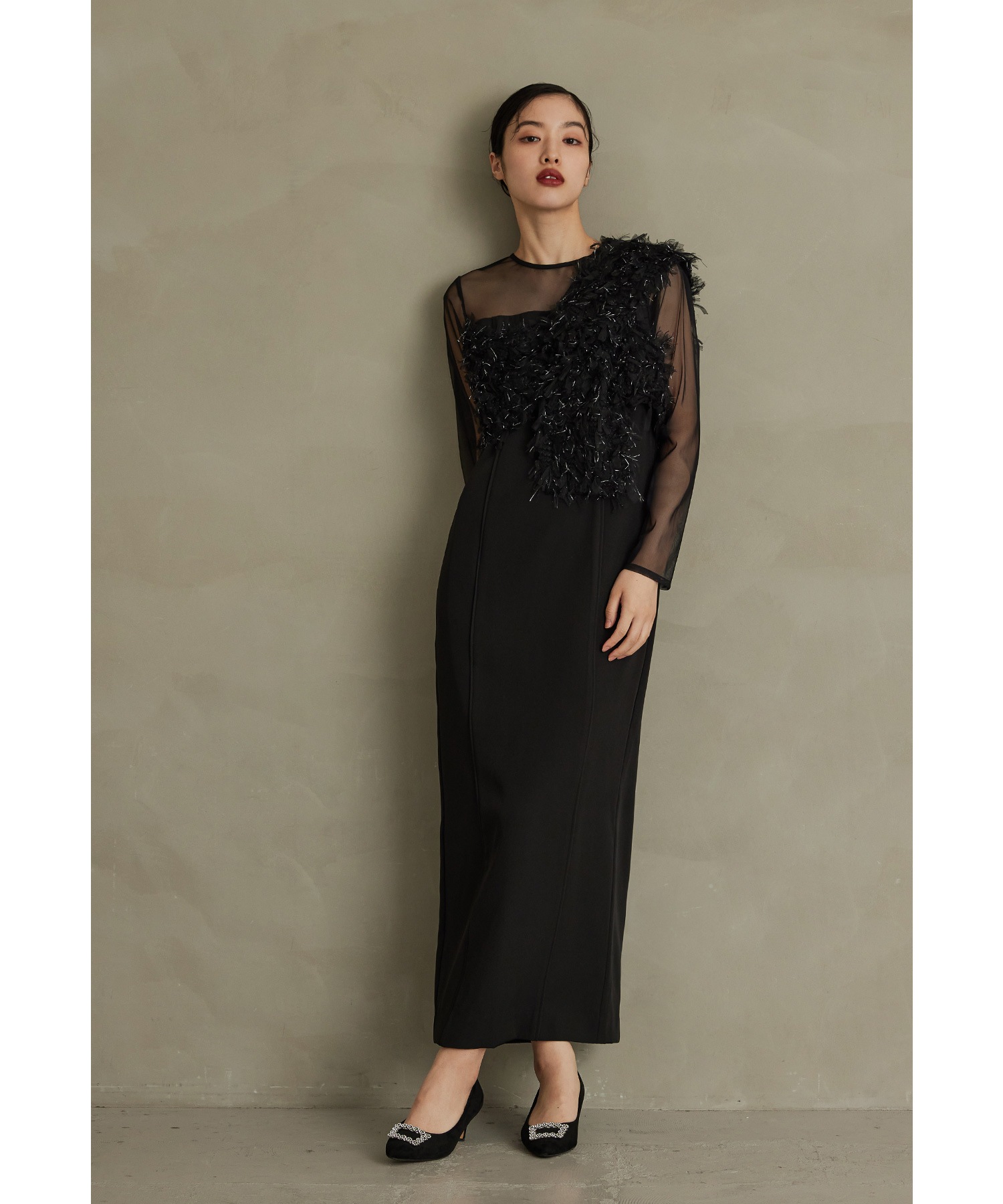 フリンジグリッターノットドレス パーティードレス 結婚式 ラメ ビスチェ風 Iライン ワンピース お呼ばれ パーティー 二次会 披露宴 謝恩会 成人式 同窓会 卒業式 フォーマル オケージョンドレス