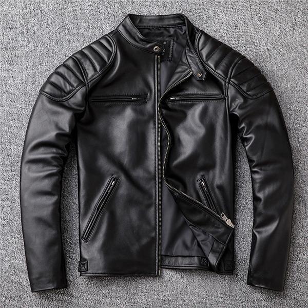 ライダースジャケット 本革 メンズ シングル レザージャケット キルティング 春冬 革ジャン 皮ジャン バイク 防風 ブルゾン 冬服 バイカー