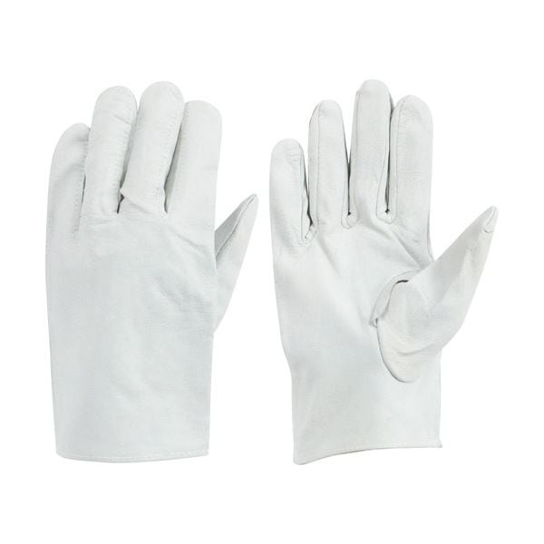 （まとめ）東和コーポレーション 豚革 クレスト L ホワイト 482 1双 [x5セット]