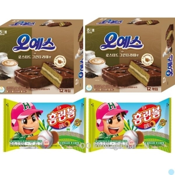 ヘテ オイェス グリーンティーラテ2個 ホームランボール チョコ2個 お菓子 5,425円