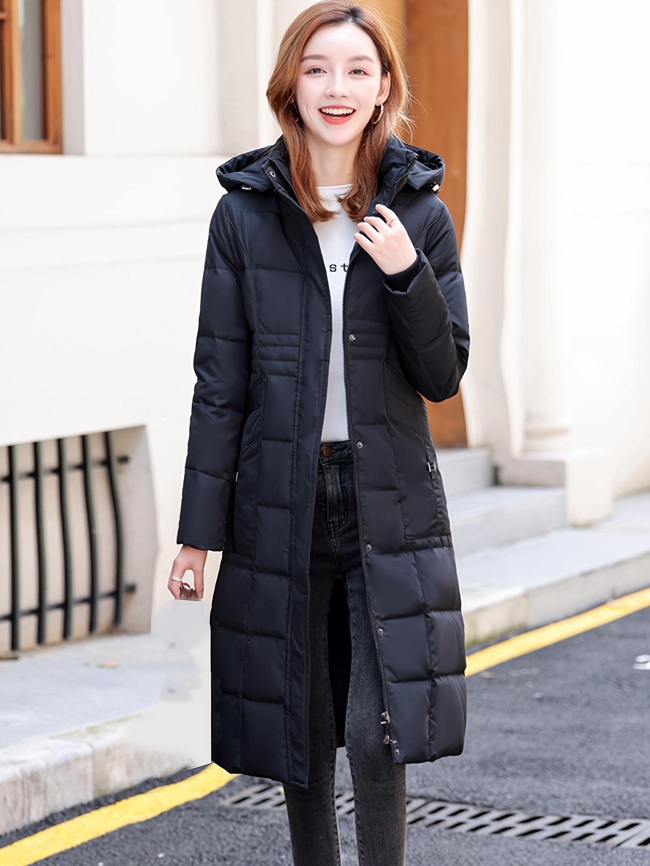 軽量 ロング ダウンコート 軽量 アウター 外套 上着 膝下 ファッション aライン 着痩せ 秋 冬 冬物 冬服 フード付き 無地 ゆったり 厚手 防風 保温 レディース 大きいサイズ 細身 暖かい