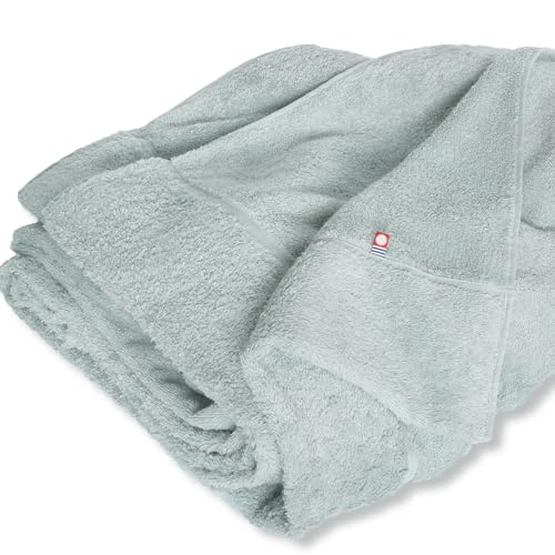 今治産 タオルケット かろやかカロケット シングル 約140×190cm 綿100％ 厚手 日本製 (スカイグレー)