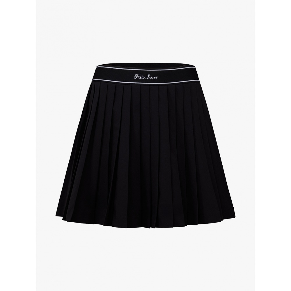 FAIRLIAR ゴルフバンドプ 無地 ひざ丈 プリーツ スカート [5タイプ