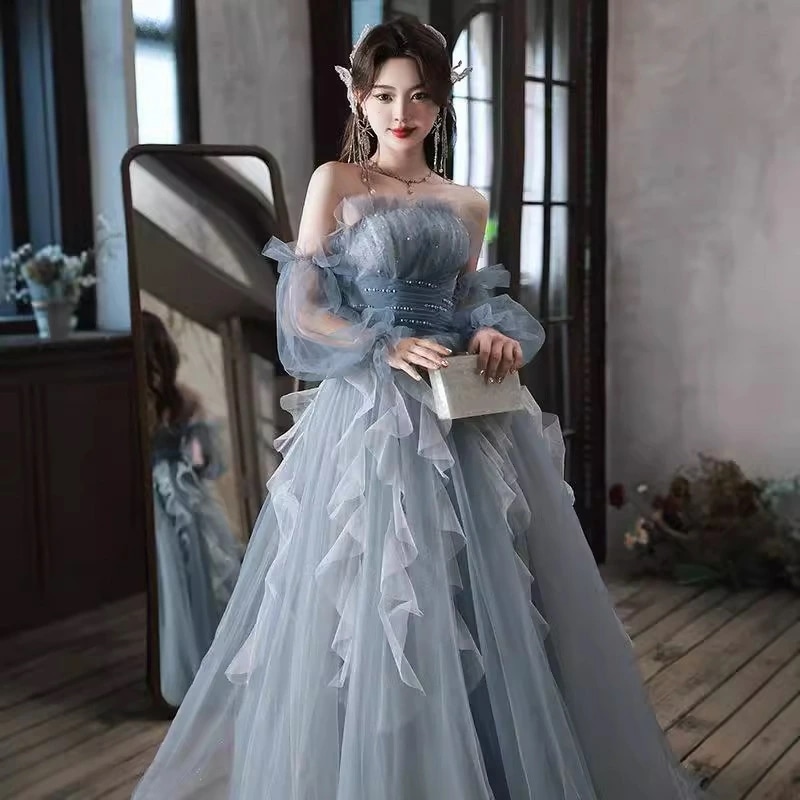 パーティードレス 成人式ドレス 着瘦せ ワンピース きれいめ プリンセスドレス 大きいサイズ 礼服 ドレス レディースドレス 可愛い フォーマル ロングワンピース お嬢様 お花嫁ドレス 発表会 演奏会