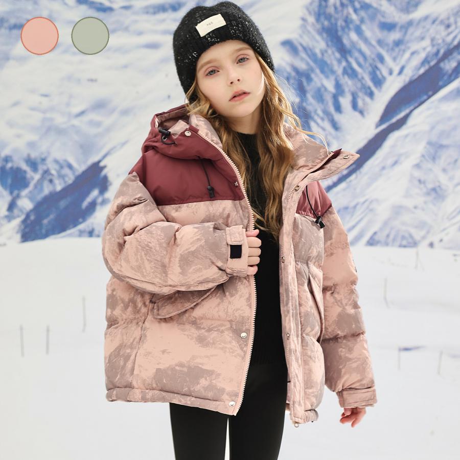 子供 ダウンコート コート 中綿 ダウン キッズ ダウンジャケット 女子 オーバー フード付き ジャケット 厚手 撥水加工 防寒 冬 ピンク グリーン 4,382円