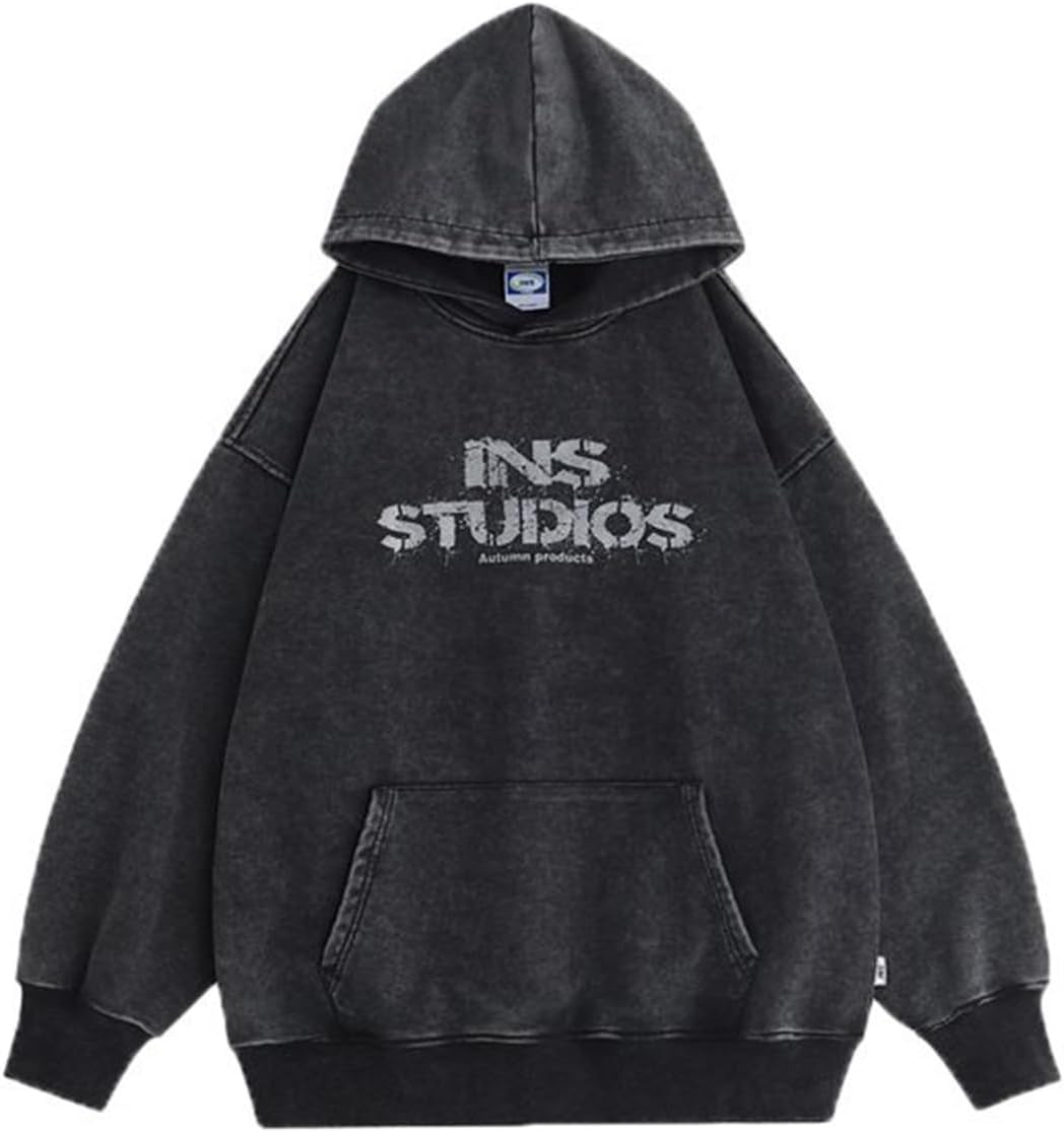 フルオーバー メンズ レディース ポケット 長袖パーカー ボア付き フード付き カップル ビンテージ ウォッシュ 秋服 冬服 上着 デイリー 古着 柔らかい 厚手 防風防寒 外出