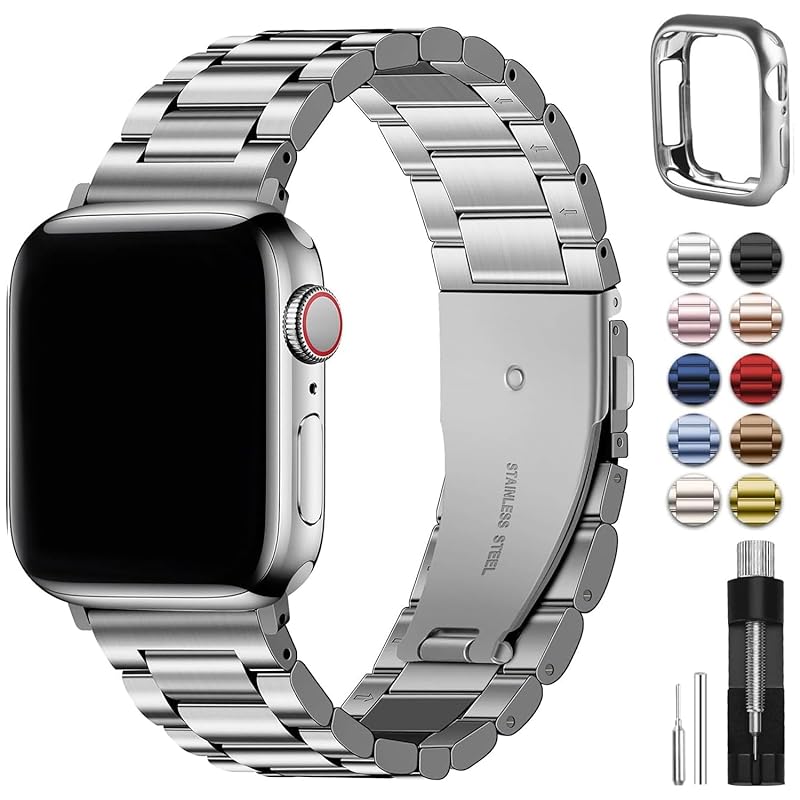 Fullmosa Apple Watch バンド 45mm 44mm 42mm ベルト ステンレスコンパチブル iwatchバンド アップルウォッチ バンド Apple Watch Series 9ベルト
