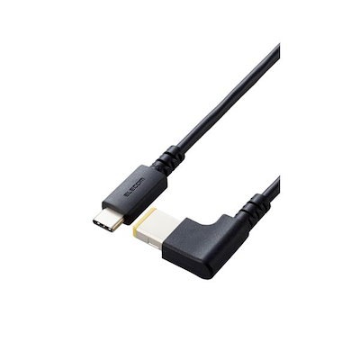 他サイト： エレコム DC-PDL20BK ノートPC用充電ケーブル(USB Type-C／DC角コネクター／60W)の商品画像