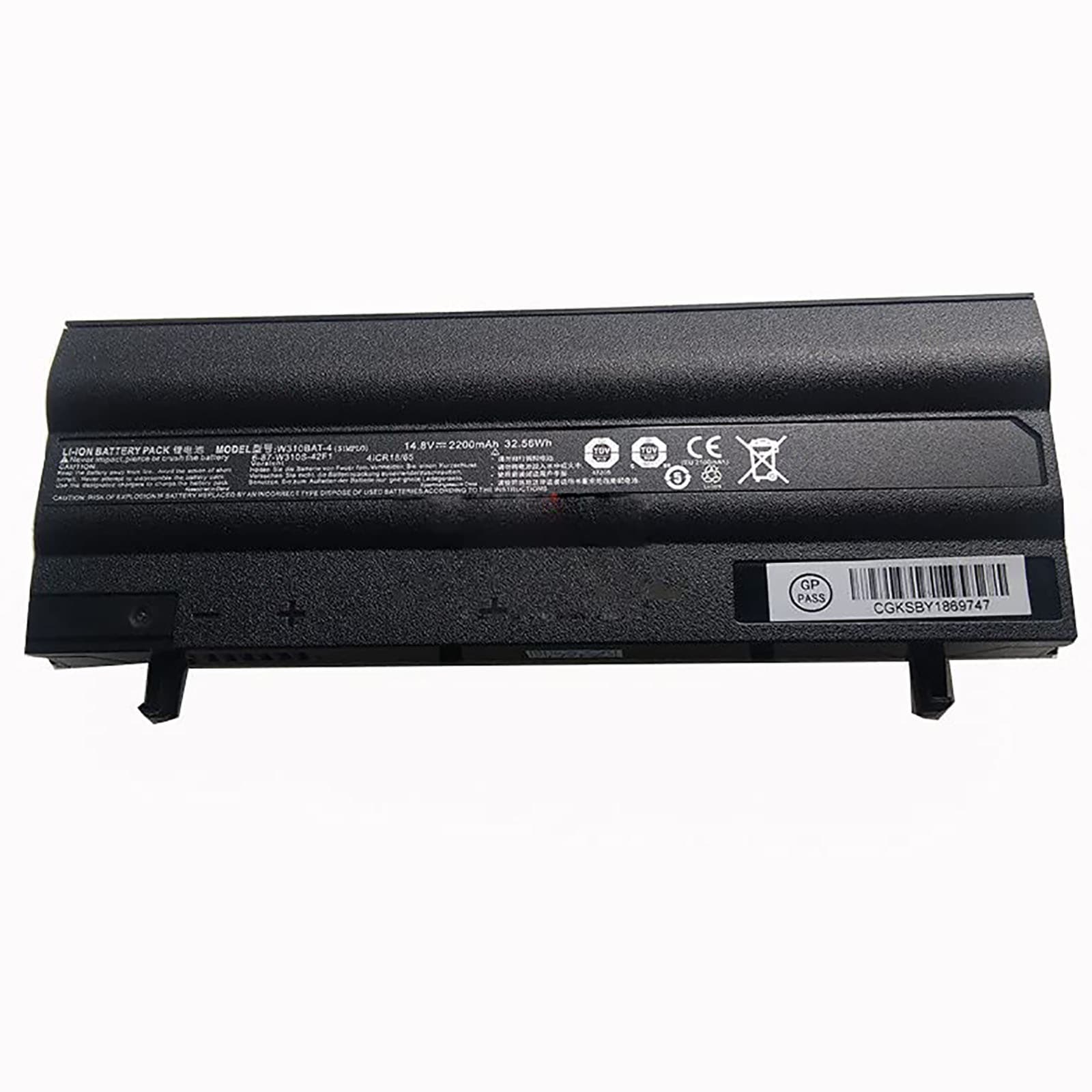 W310BAT-4 バッテリー W310BAT-4 電池 32.56Wh/2200mAh 電池・Clevoノートパソコン互換 W310 W310CZ W310CZ-T 6-87-W310S-42F1