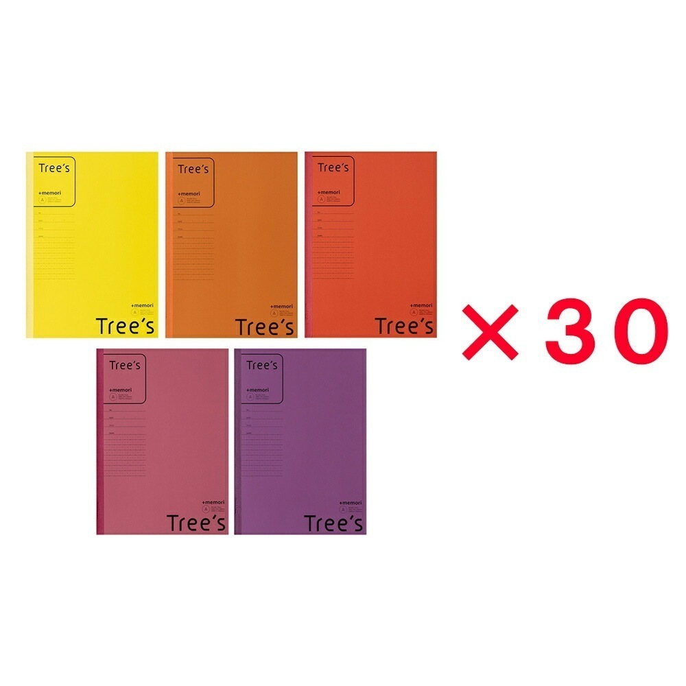 日本ノート nipponnote パックノート Tree s B5 プラスメモリ 20枚 5冊束×30セット A罫 UTRP2AX5 キョクトウ 薄い 学校 学習 目盛 見やすい 書きやすい ピンク