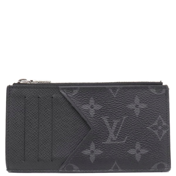 ルイヴィトン LOUIS VUITTON コインケース コインカード ホルダー タイガ モノグラムエクリプス ノワール シルバー金具 黒 タイガラマ フラグメントケース M30271 RFID【中古】