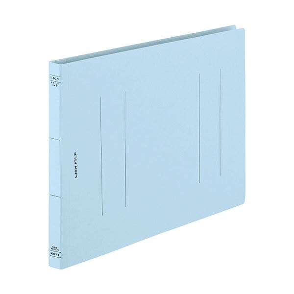 （まとめ）ライオン事務器 フラットファイル(環境)樹脂押え具 A4ヨコ 150枚収容 背幅18mm ライトブルー A-510KA4E 1セット(10冊) (×10セット)