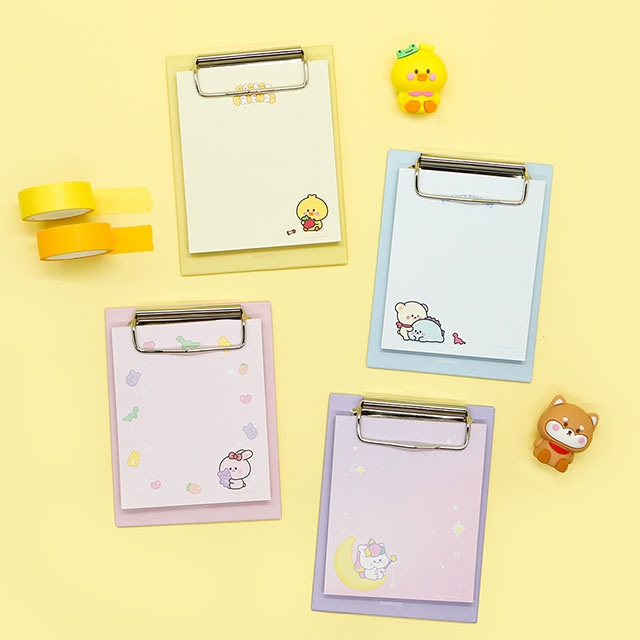 Qoo10] かわいいクリップボードのメモ用紙 韓国メ : 文具