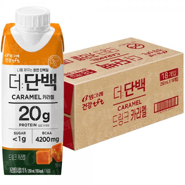 ピングレ tft ザタンパク ドリンク キャラメル 18p 빙그레 tft 더단백 드링크 카라멜 18p