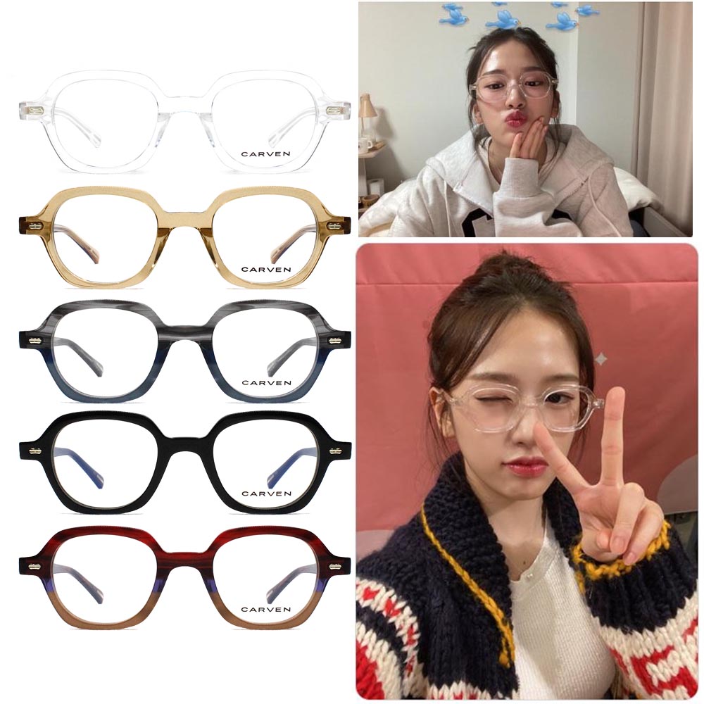 [IVE着用][カルベン] クッキー メガネ アセテート クラシック レトロ ビンテージ 角縁メガネ IVEユジン着用 24,000円